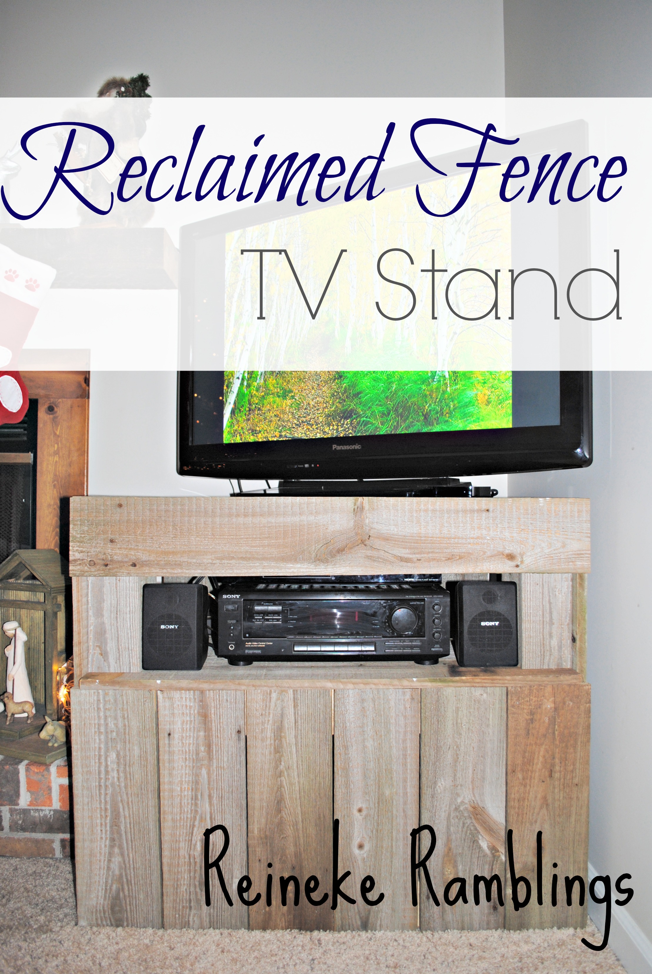 Reclaimed Fence TV Stand